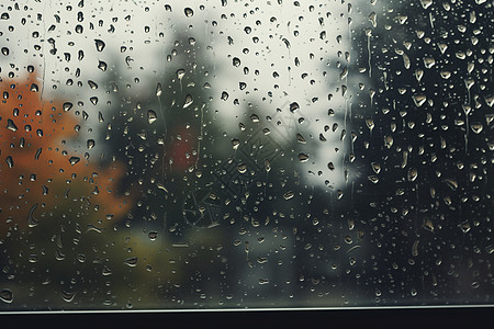 窗外雨滴图片