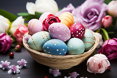 五彩斑斓的复活节彩蛋图片