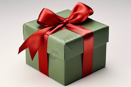 绿盒红丝带礼物绿盒高清图片