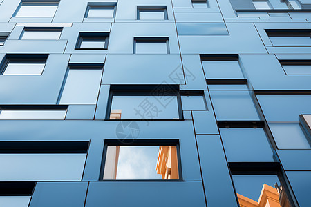 窗影重叠建筑的几何之美图片