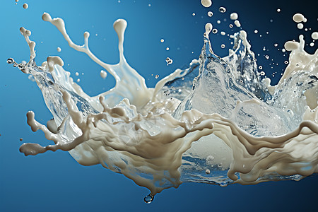 飞溅的牛奶的波纹背景图片
