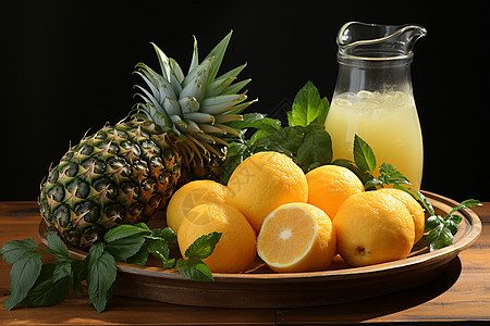 菠萝柠檬汁图片