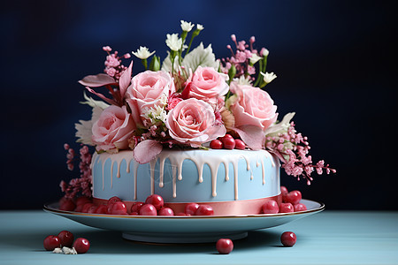 浪漫的庆典蛋糕背景图片
