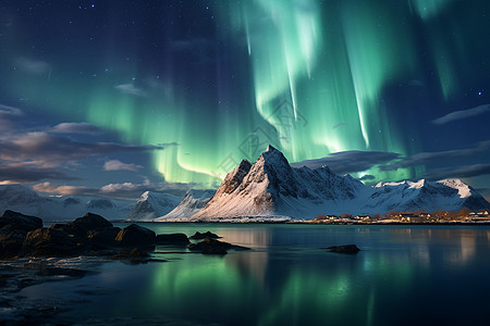 冰岛极光壮观漂亮的极光背景