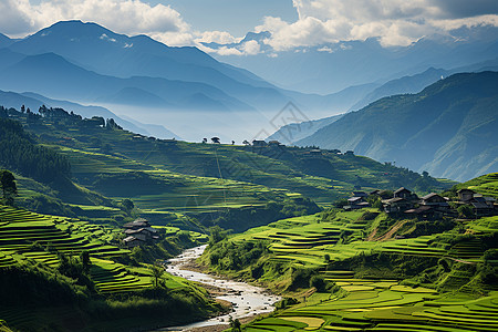 层层梯田图片