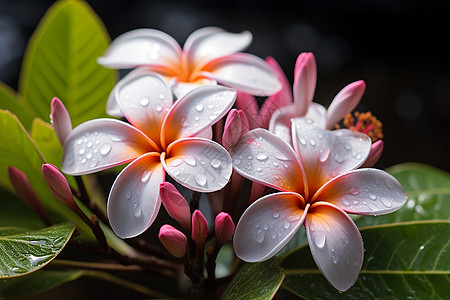 香水百合户外盛开的鲜花背景