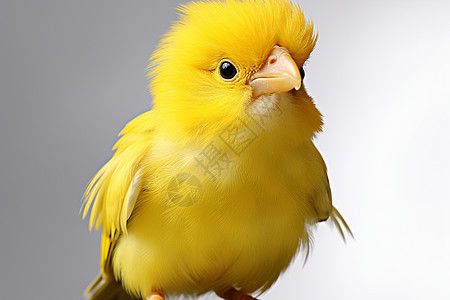 活泼可爱的黄色小鸟图片
