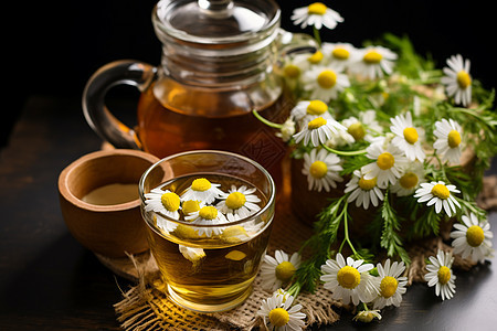 美味的花茶图片