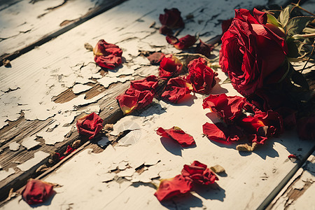 褪色的爱情红玫瑰图片