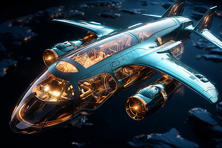 未来航空飞机背景图片