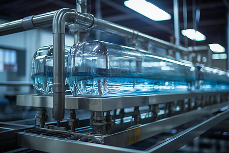 水自动化工厂里的机器高清图片