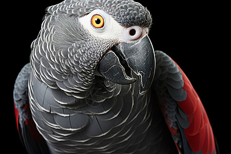 色彩绚丽的灰鹦鹉图片