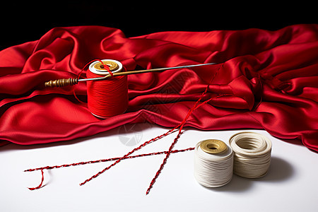 手工制作的丝绸服饰背景图片