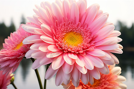 魅力绽放的洋甘菊花朵背景图片