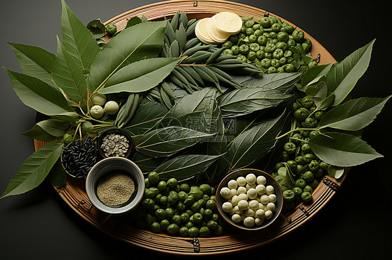 准备好的新鲜香料图片