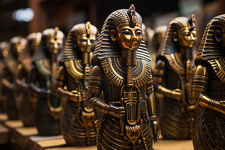 古埃及文化传统的女性雕像背景