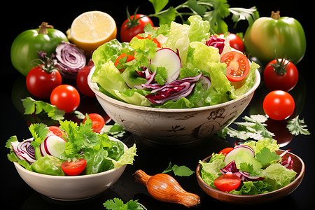 健康蔬菜大碗沙拉图片