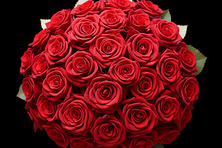 美丽绽放的红玫瑰背景图片