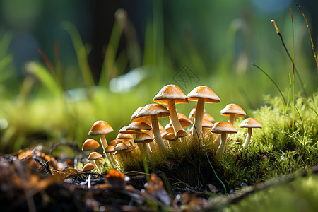 森林中蘑菇图片