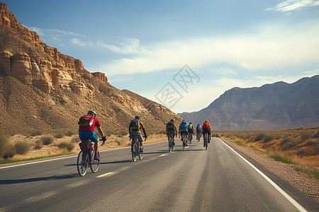 道路上骑行的男性背景图片