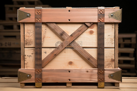 安全的木质货箱图片