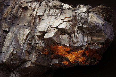 岩石中的金属矿产图片