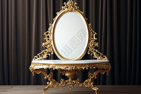 古典的金色镜子背景图片