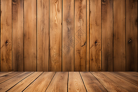 木地板和木墙背景图片
