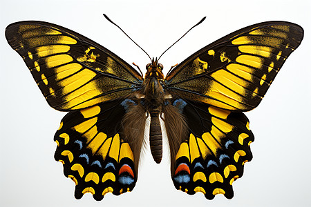 翅膀 背景白色背景中漂亮的蝴蝶插画