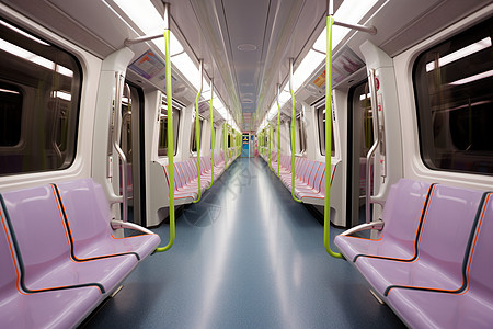 现代地铁车厢背景图片