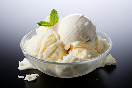 甜蜜的椰子冰淇淋图片