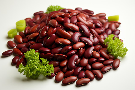 新鲜的红豆背景图片