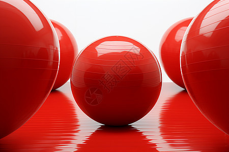 红色的橡胶球图片