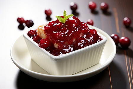 美味的蔓越莓酱背景图片