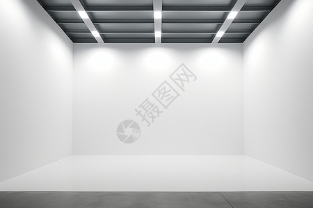 白色空间墙面壁纸高清图片
