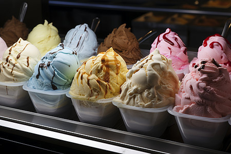 多种口味的冰淇淋图片