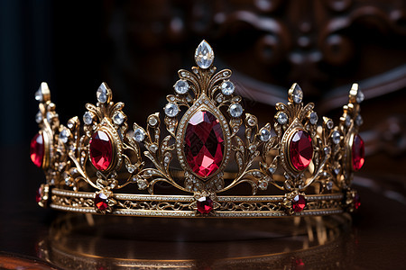 华丽加冕的宝石皇冠图片