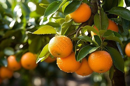 果园里成熟的橙子图片