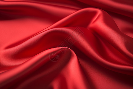 柔软光滑的红色丝绸图片