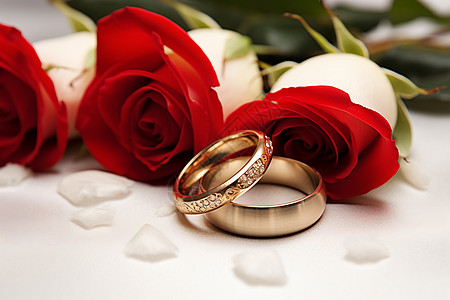 时尚婚礼时尚浪漫的订婚戒指背景