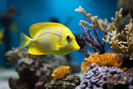 珊瑚礁里的热带鱼图片