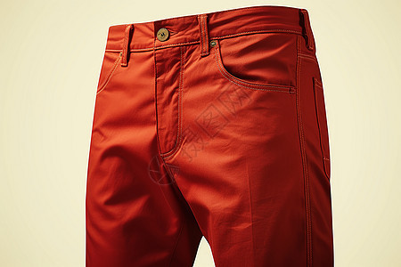 红色的牛仔裤图片
