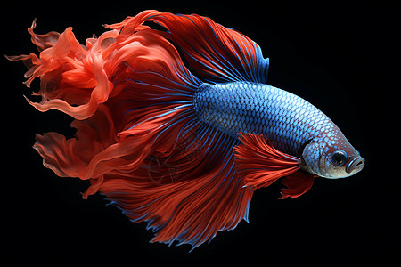 红蓝鱼的艳丽之美图片