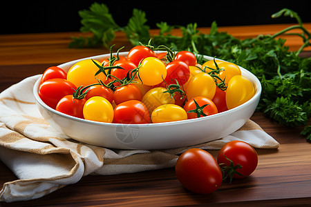 新鲜采摘的番茄水果图片