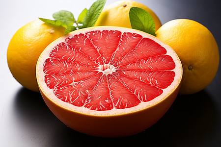 成熟的西柚水果图片