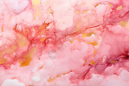 粉色水墨流淌图片