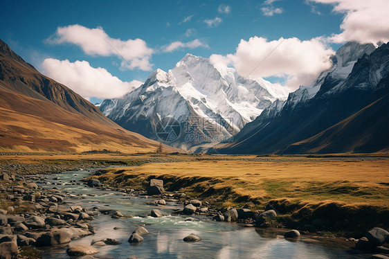 山脉的绚丽景色图片