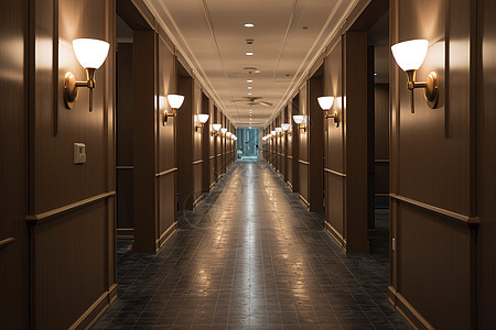 酒店华丽的长廊建筑图片