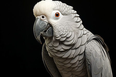 灰色的动物鹦鹉图片