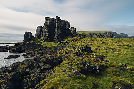 岩石与冰岛图片
